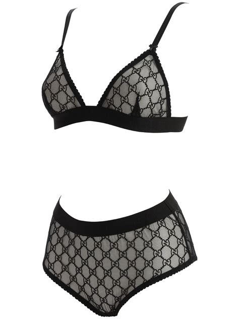 gucci panty nep|Black GG Tulle Lingerie Set .